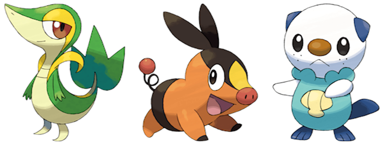 Pokemon Unova starters 2